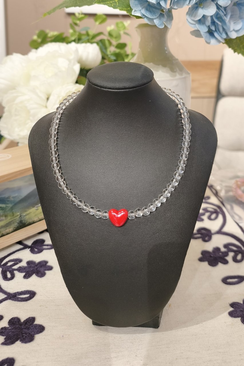 zaKOHANA_jewelry Чокер Кварц з червоним серцем